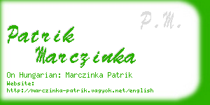 patrik marczinka business card